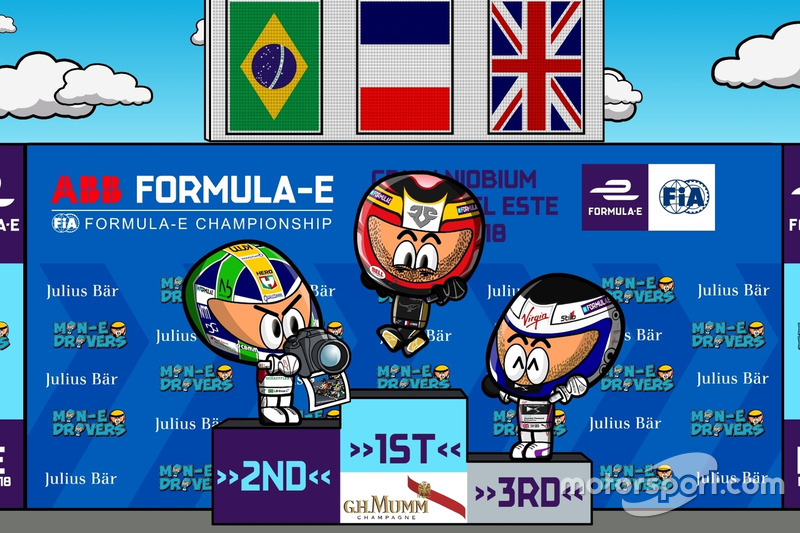 El podio del ePrix de Punta del Este 2018 de Fórmula E, por MinEDrivers