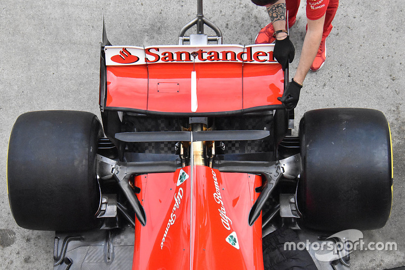 Rear wing detail of Sebastian Vettel, Ferrari SF70H