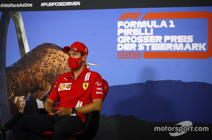 Sebastian Vettel, Ferrari en la conferencia de prensa