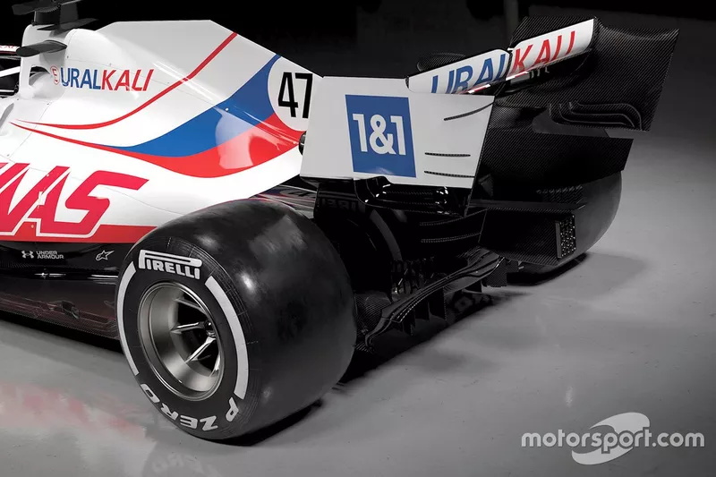 Detalle de la parte trasera del Haas VF-21