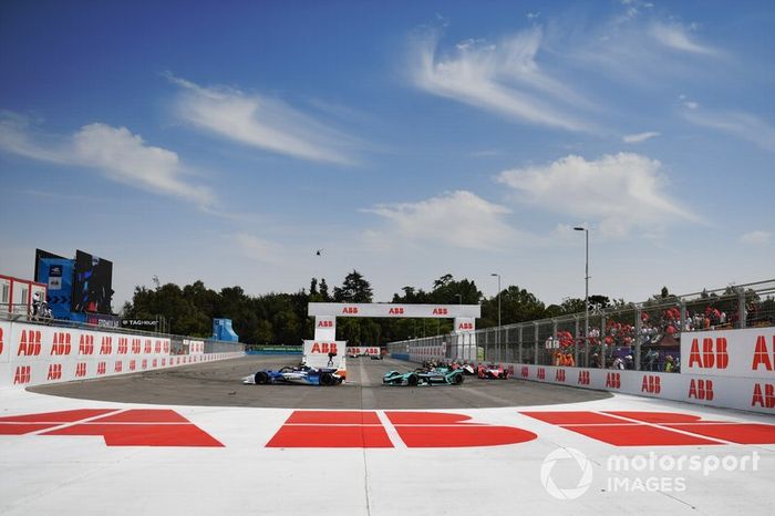 Maximilian Günther, BMW I Andretti Motorsports, BMW iFE.20 Mitch Evans, Jaguar Racing, Jaguar I-Type 4, Pascal Wehrlein, Mahindra Racing, M6Electro