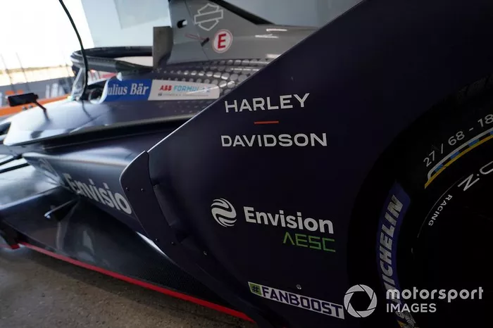 Sponsors on the Envision Virgin Racing, Audi e-tron FE06 