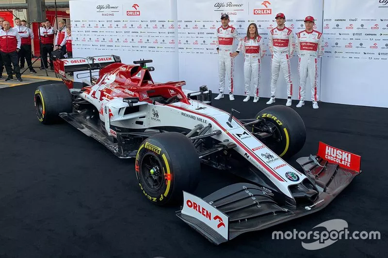 Tatiana Calderón, Robert Kubica, Antonio Giovinazzi, Kimi Raikkonen, Alfa Romeo
