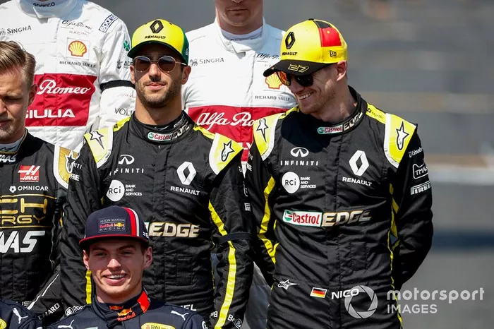 Daniel Ricciardo, Renault F1 Team y Nico Hulkenberg, Renault F1 Team 