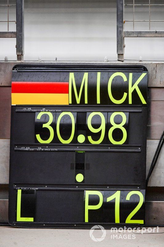 Pit board de Mick Schumacher, Ferrari