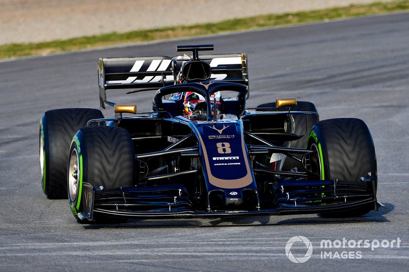 Romain Grosjean, Haas F1 Team VF-19 Ferrari.