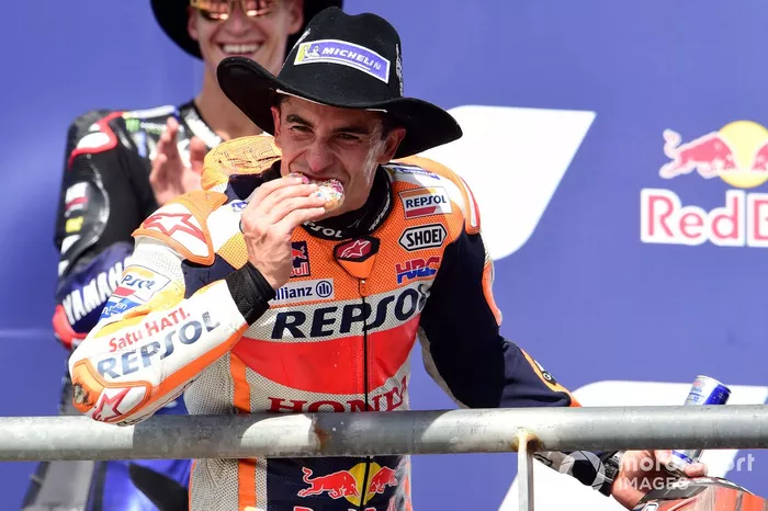 Podio: ganador Marc Márquez, Repsol Honda Team