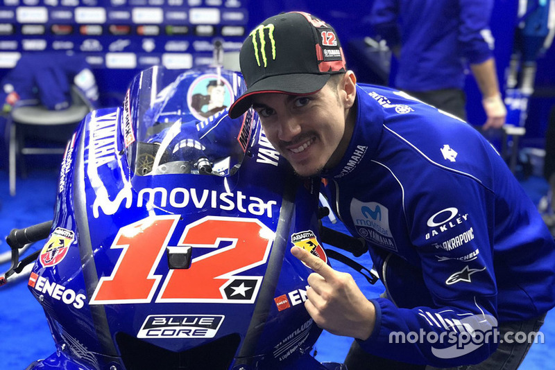 Maverick Viñales, Yamaha Factory Racing, mit neuer Startnummer 12