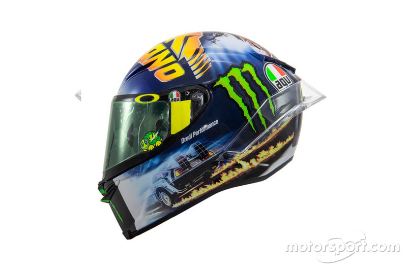 Helmdesign von Valentino Rossi, Yamaha Factory Racing, für den GP San Marino 2018 in Misano