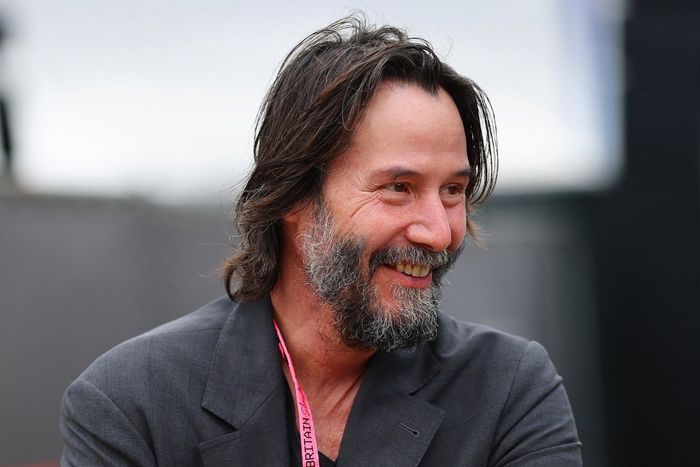 Keanu Reeves arrives in the Paddock