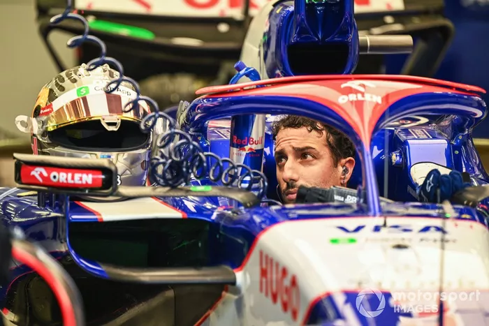 Daniel Ricciardo, VCARB 01, in the garage 