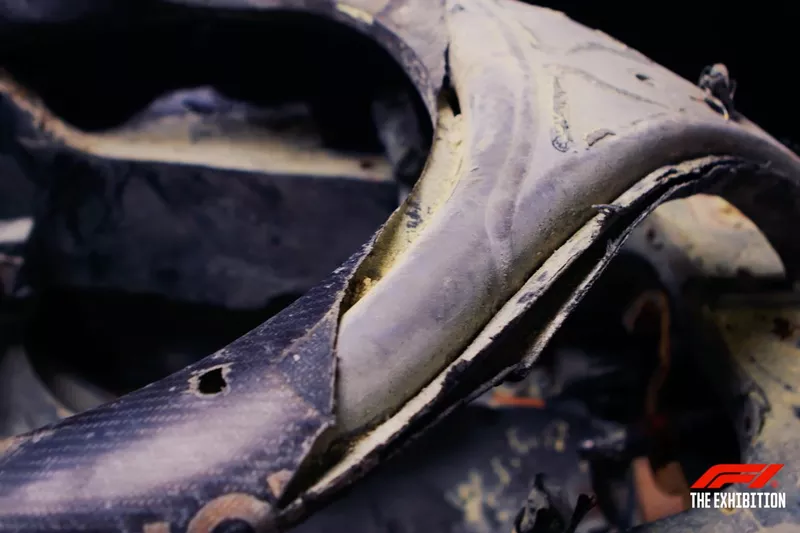 El coche de Romain Grosjean de su accidente de 2020