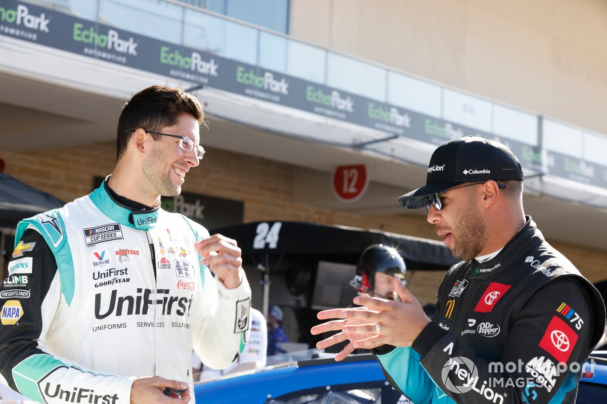 Jordan Taylor, Hendrick Motorsports, UniFirst Chevrolet Camaro Bubba Wallace, 23XI Racing, MoneyLion Toyota Camry