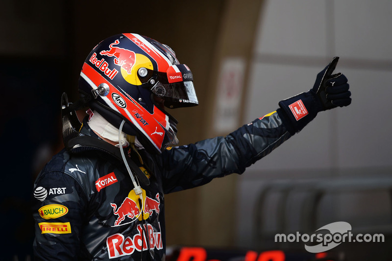 Third place Daniil Kvyat, Red Bull Racing in parc ferme