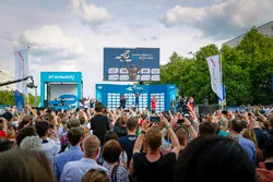 Podium: race winner Sébastien Buemi, Renault e.Dams, second place Daniel Abt, ABT Schaeffler Audi Sport, third place Lucas di Grassi, ABT Schaeffler Audi Sport
