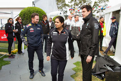 Monisha Kaltenborn, Sauber Team Principal, Christian Horner, Red Bull Racing Team Principal and Toto Wolff, Mercedes AMG F1 Shareholder and Executive Director