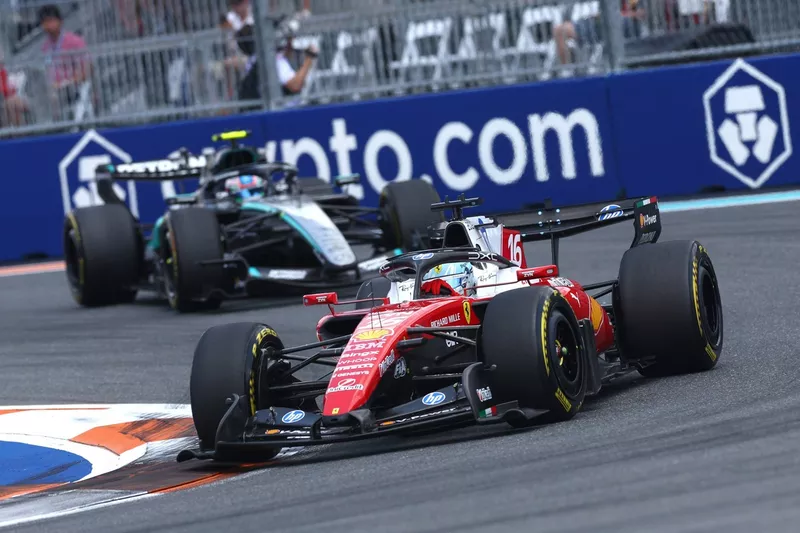 Charles Leclerc, Ferrari; Andrea Kimi Antonelli, Mercedes