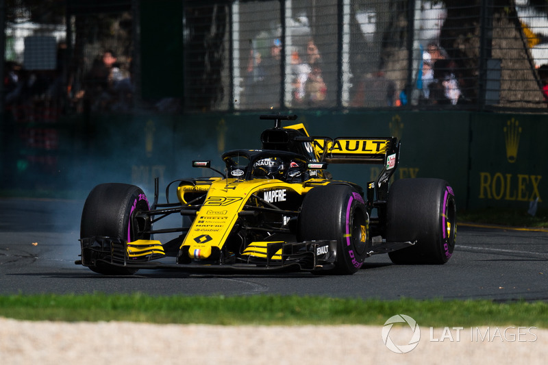 Nico Hulkenberg, Renault Sport F1 Team R.S. 18 locks up