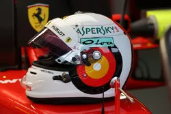 Le casque de Sebastian Vettel, Ferrari