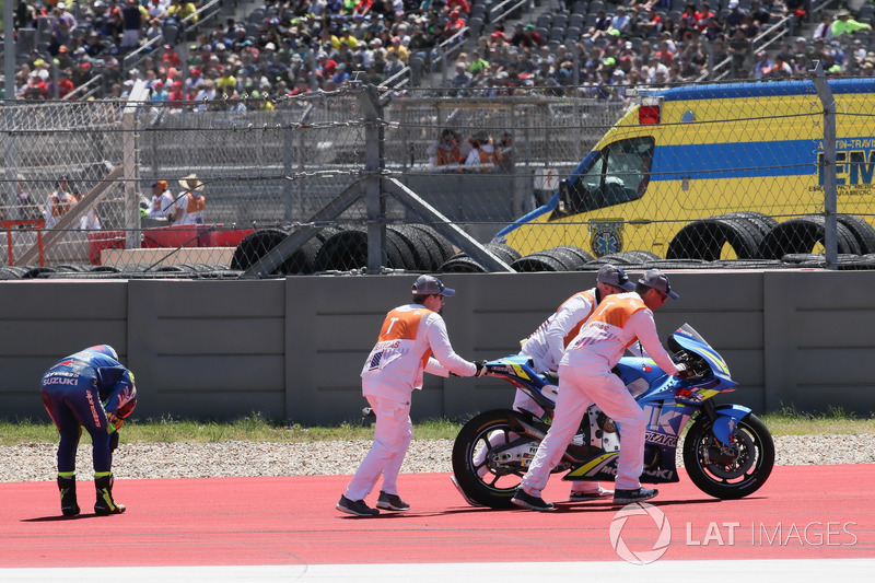 Crash of Alex Rins, Team Suzuki MotoGP