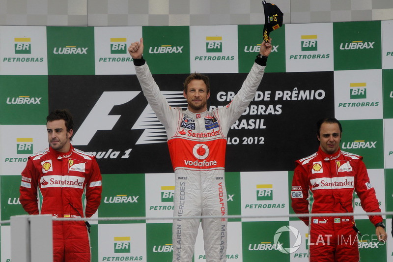 2012: 1. Jenson Button, 2. Fernando Alonso, 3. Felipe Massa