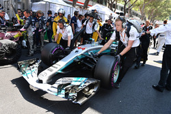 La voiture de Lewis Hamilton, Mercedes-Benz F1 W08 Hybrid