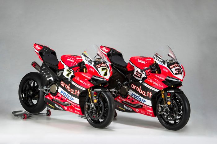 Motos de Chaz Davies y Marco Melandri, Ducati Team