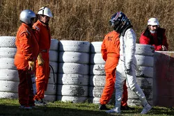 Lance Stroll, Williams FW40, na zijn crash