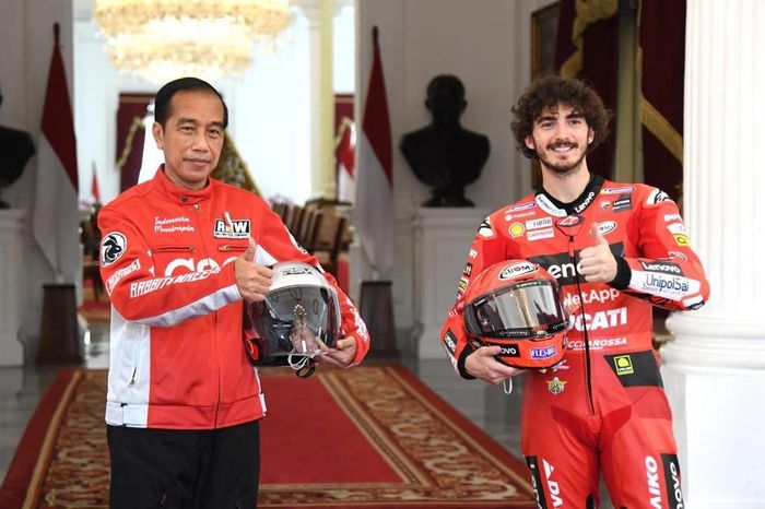 Francesco Bagnaia, Ducati, bersama Presiden Joko Widodo