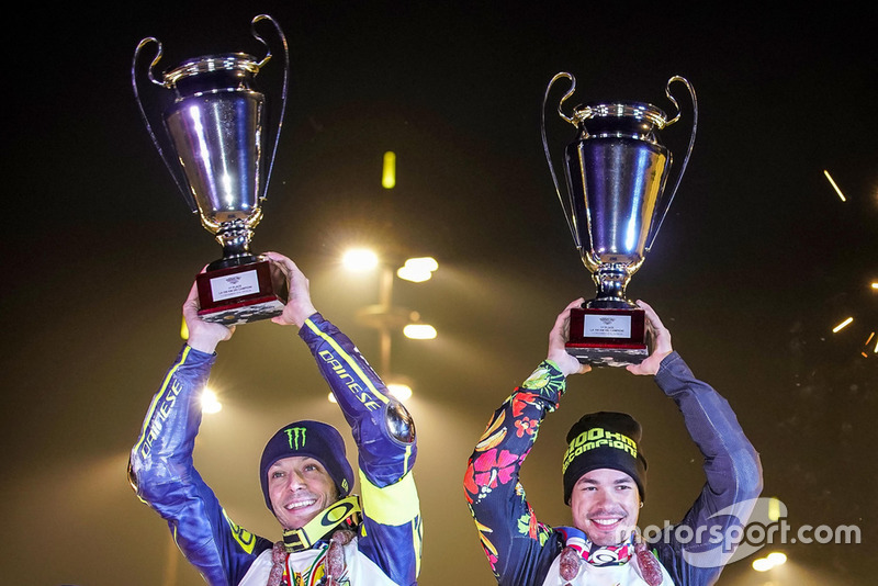 Valentino Rossi et Franco Morbidelli sur le podium