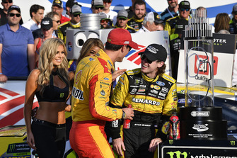 Ryan Blaney, Team Penske, Ford Fusion Menards/Pennzoil wins and Joey Logano