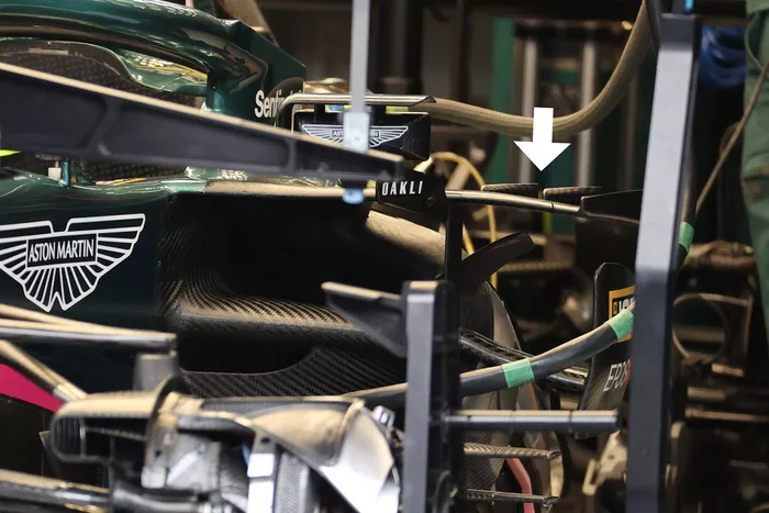 Detalle del Aston Martin AMR21