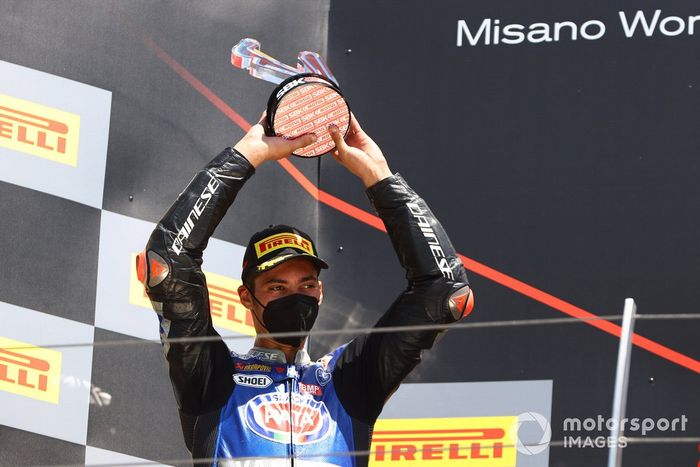 Podio: segundo lugar Toprak Razgatlioglu, PATA Yamaha WorldSBK Team