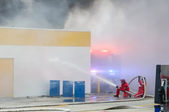 Fire in the Daytona garage area