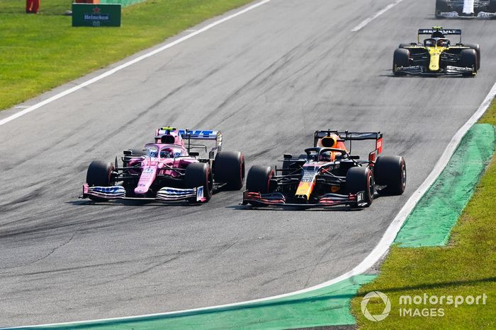 Lance Stroll, Racing Point RP20,  Max Verstappen, Red Bull Racing RB16