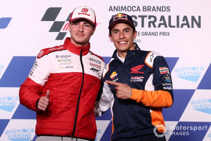 Izan Guevara, GasGas Aspar Team, Marc Marquez, Repsol Honda Team 