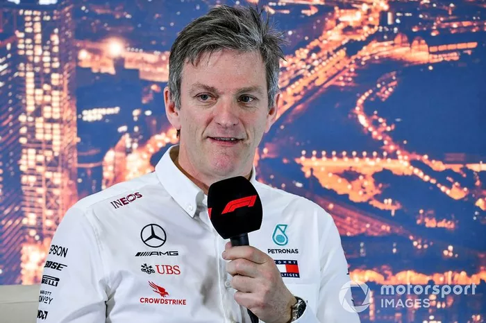 James Allison, Technical Director, Mercedes AMG in conferenza stampa 