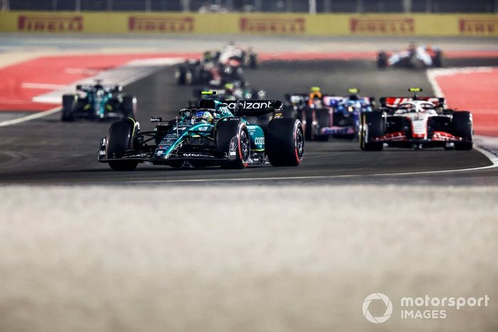 Fernando Alonso, Aston Martin AMR23, Nico Hulkenberg, Haas VF-23, Pierre Gasly, Alpine A523