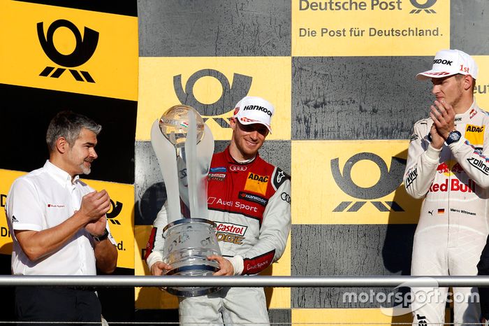 Podium de campeonato: segundo, Edoardo Mortara, Audi Sport Team Abt Sportsline, Audi RS 5 DTM.