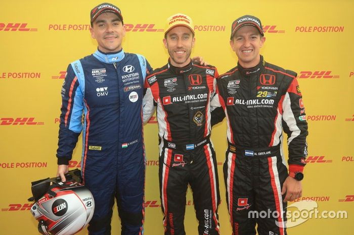 Top 3 tras Q1, Esteban Guerrieri, ALL-INKL.COM Münnich Motorsport Honda Civic Type R TCR, Norbert Michelisz, BRC Hyundai N Squadra Corse Hyundai i30 N TCR, Néstor Girolami, ALL-INKL.COM Münnich Motorsport Honda Civic Type R TCR