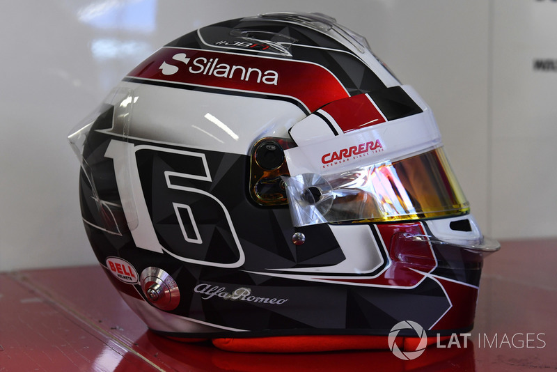 Helmet of Charles Leclerc, Sauber F1 Team