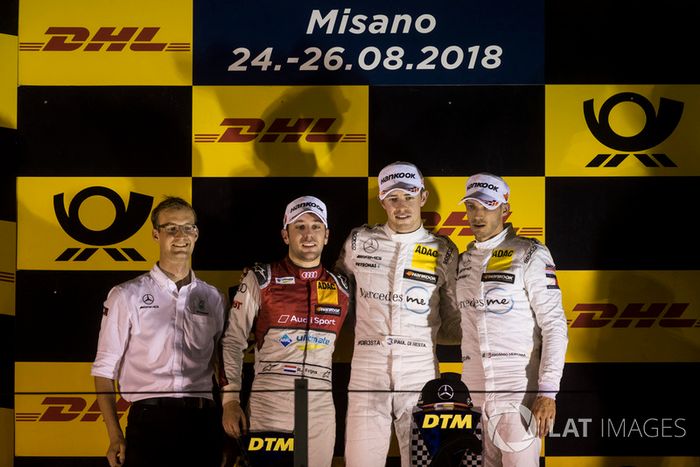 Podio: Paul Di Resta, Mercedes-AMG Team HWA, Mercedes-AMG C63 DTM, Robin Frijns, Audi Sport Team Abt Sportsline, Audi RS5 DTM y Edoardo Mortara, Mercedes-AMG Team HWA, Mercedes-AMG C63 DTM