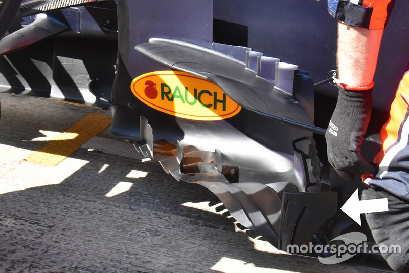 Détails du ponton de la Red Bull Racing RB15