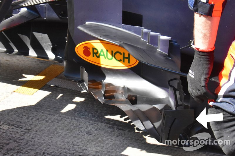 Détails du ponton de la Red Bull Racing RB15
