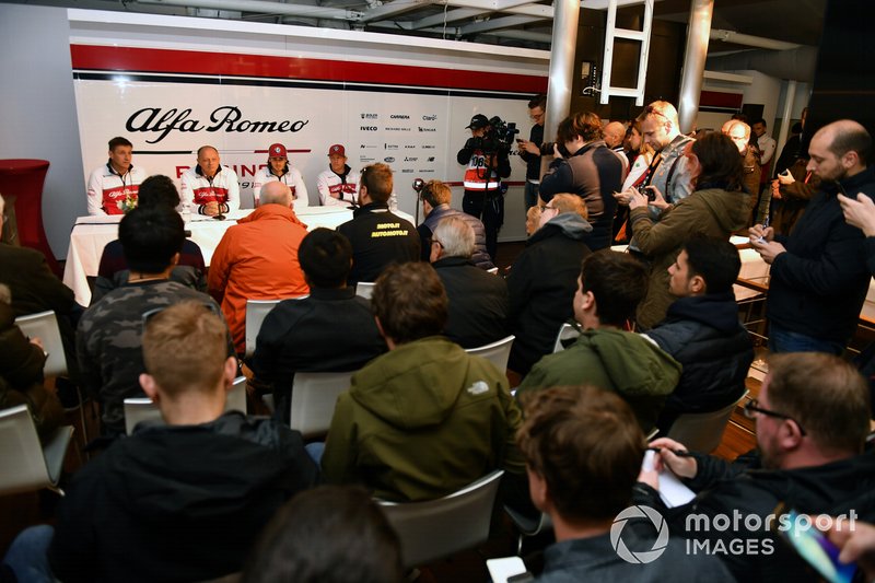 Suasana konferensi pers Alfa Romeo
