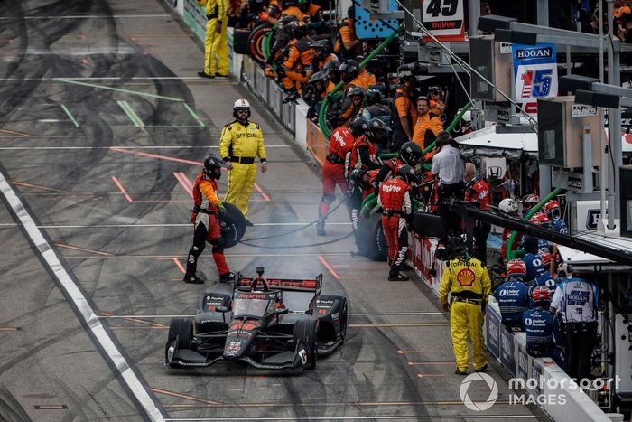 Christian Lundgaard, Rahal Letterman Lanigan Racing Honda, parada en boxes