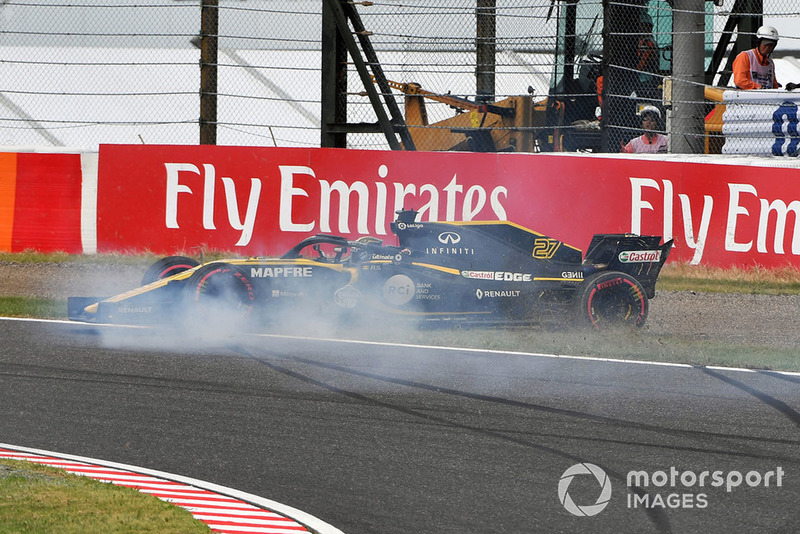 Accident pour Nico Hulkenberg, Renault Sport F1 Team R.S. 18