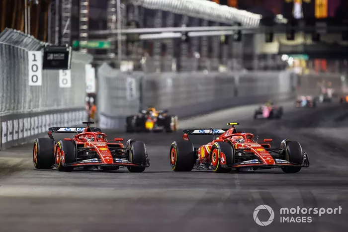 Carlos Sainz, Ferrari SF-24, Charles Leclerc, Ferrari SF-24