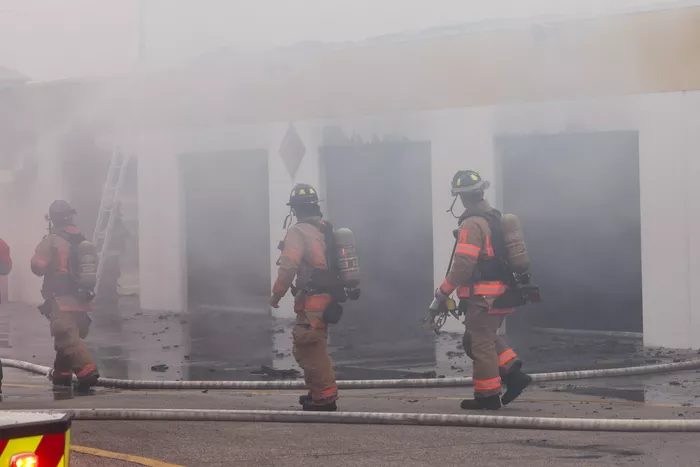 Fire in the Daytona garage area