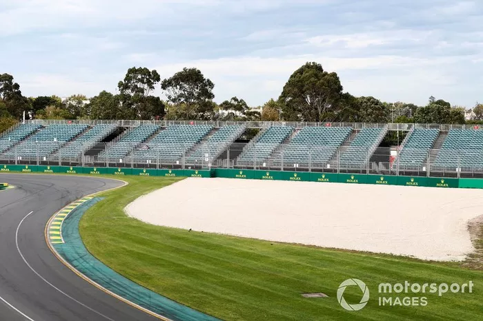 Empty grandstands